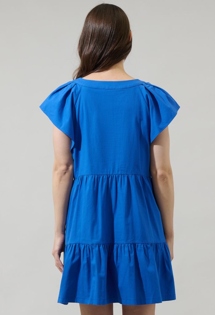 KK Bloom Sabrina Shift Dress-Cobalt