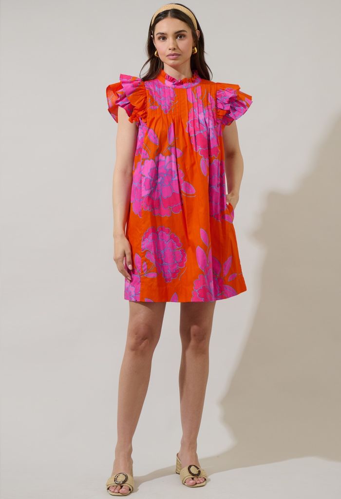 KK Bloom Nalani Floral Shift Mini Dress