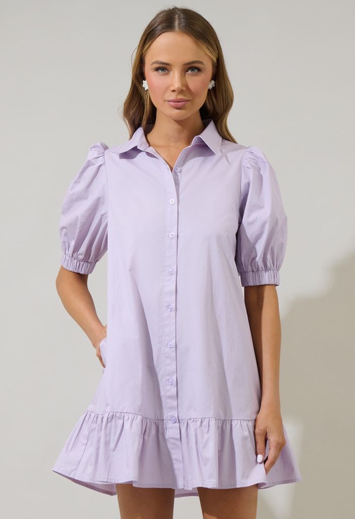 KK Bloom Levy Shift Dress-Lilac