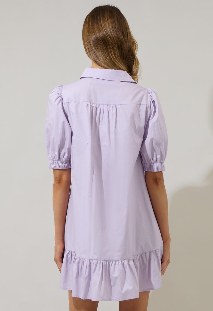 KK Bloom Levy Shift Dress-Lilac