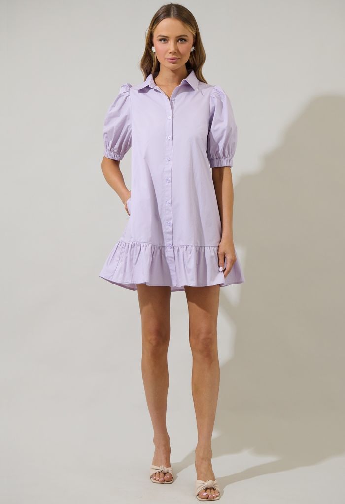 KK Bloom Levy Shift Dress-Lilac