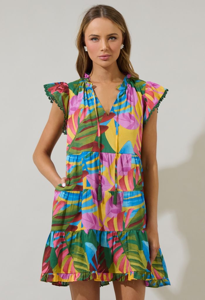 KK Bloom Kelly Mini Dress-Tropical