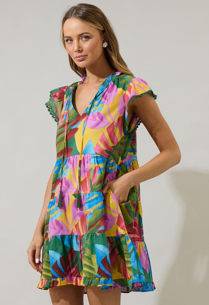 KK Bloom Kelly Mini Dress-Tropical