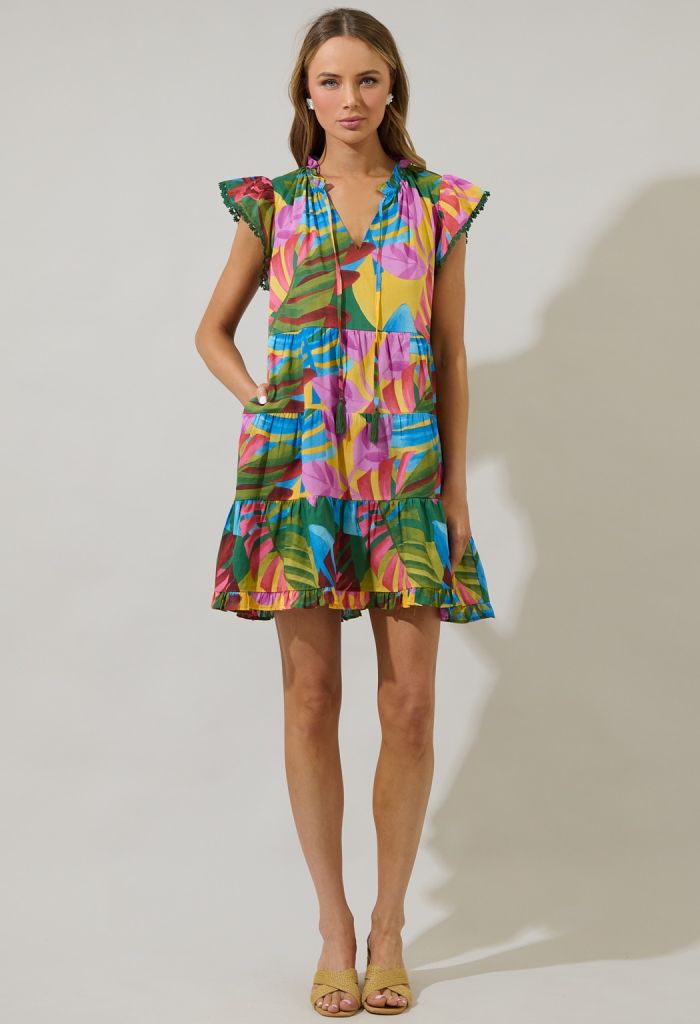 KK Bloom Kelly Mini Dress-Tropical