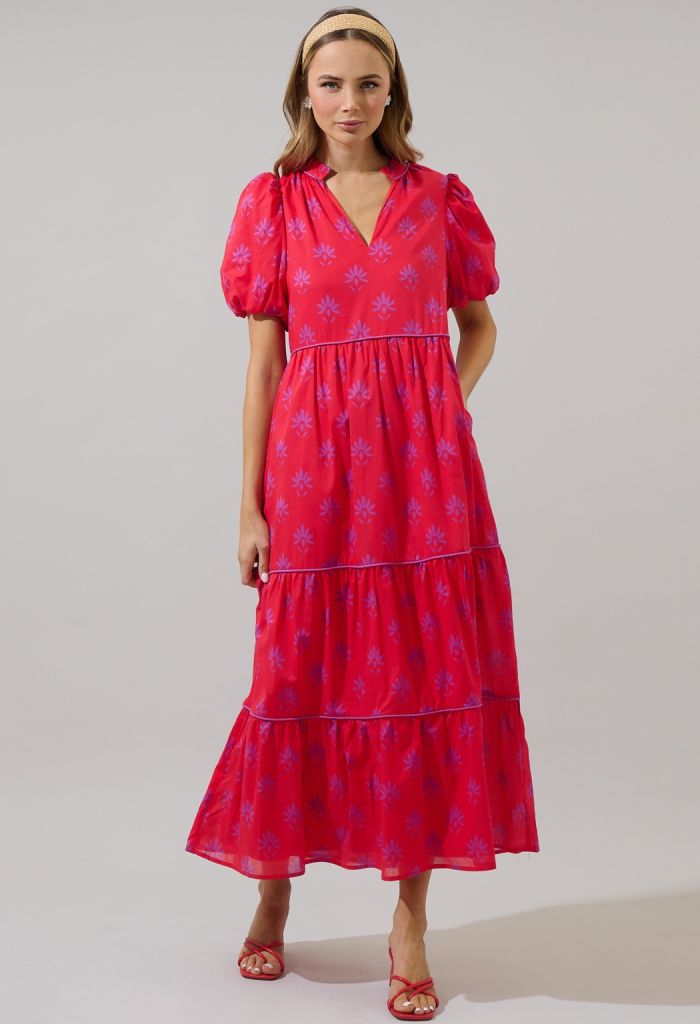 KK Bloom Riley Tiered Maxi Dress