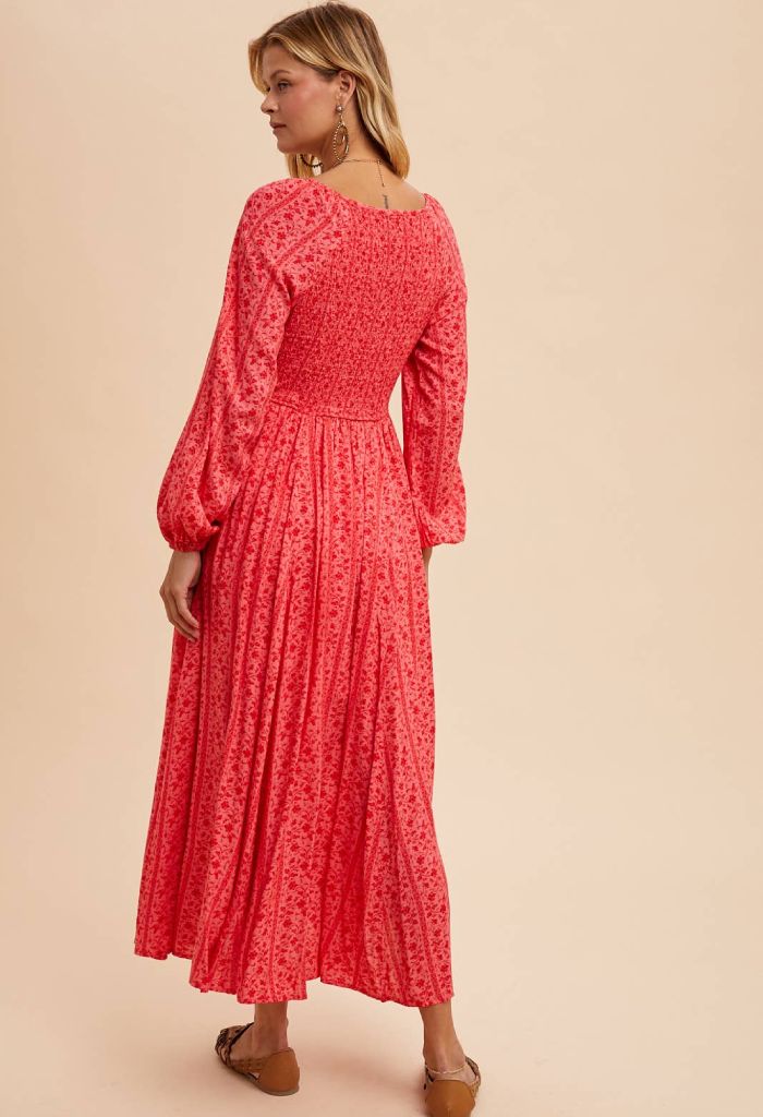 KK Bloom Strawberry Field Maxi Dress