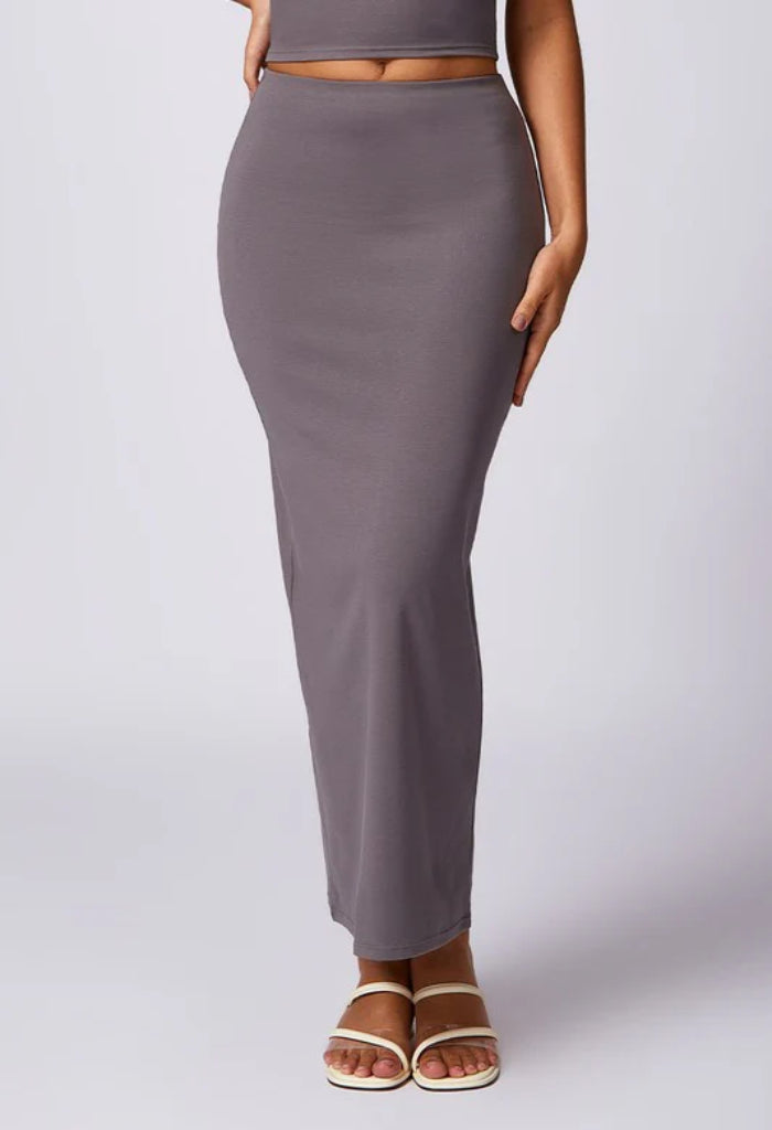 KK Bloom Bubblegum Maxi Skirt-Grey