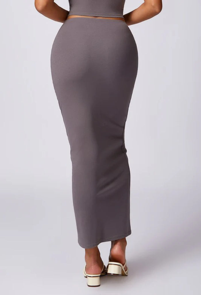 KK Bloom Bubblegum Maxi Skirt-Grey