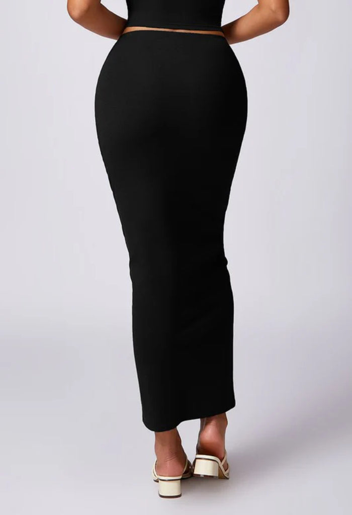 KK Bloom Bubblegum Maxi Skirt-Black