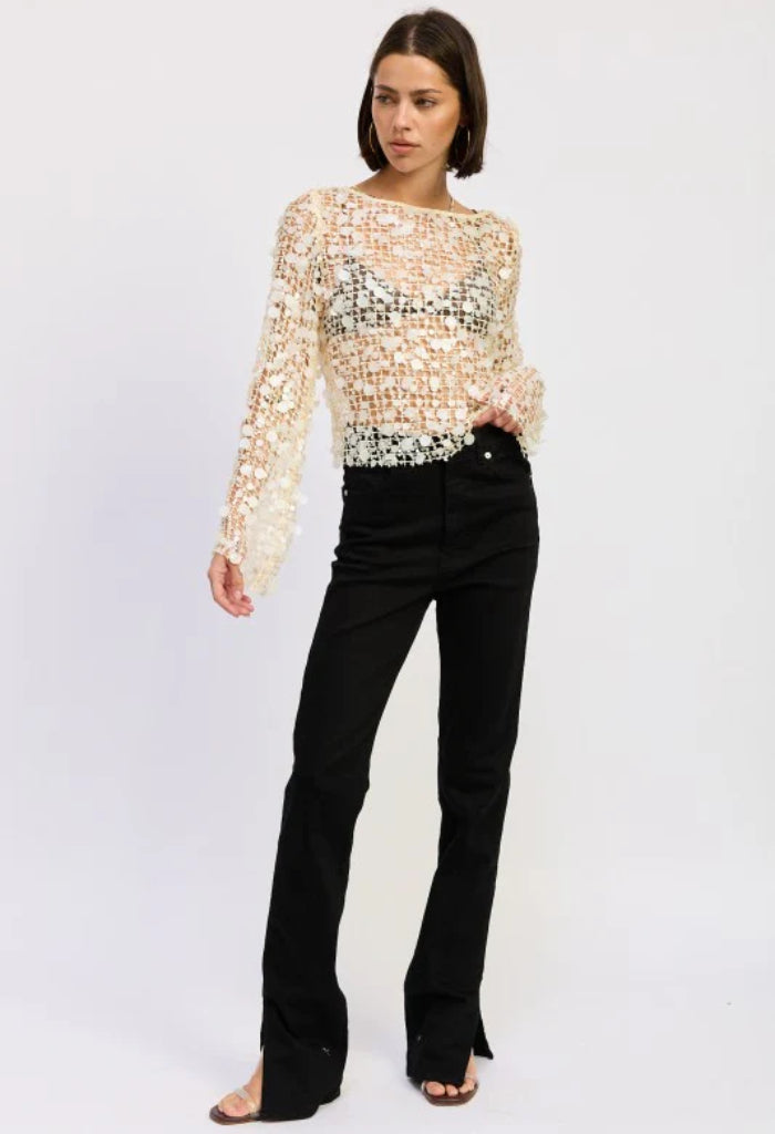 KK Bloom Camilla Top-Ivory