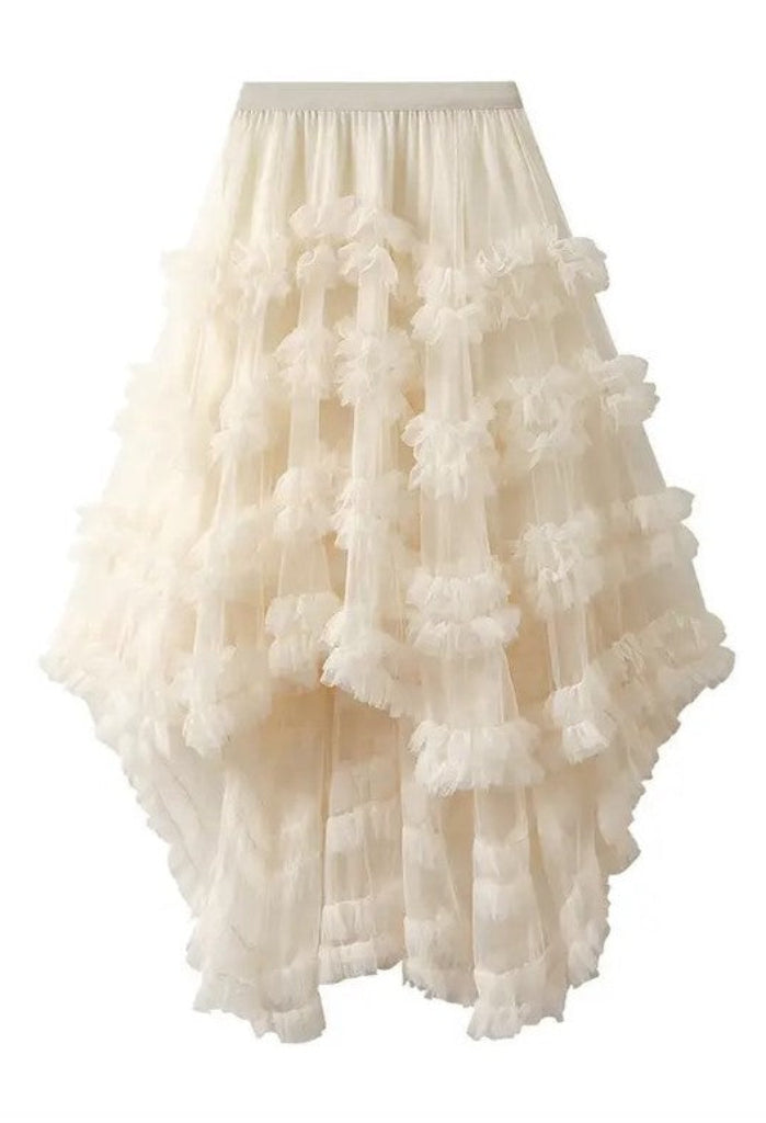 KK Bloom Cupcake Midi Skirt-Cream