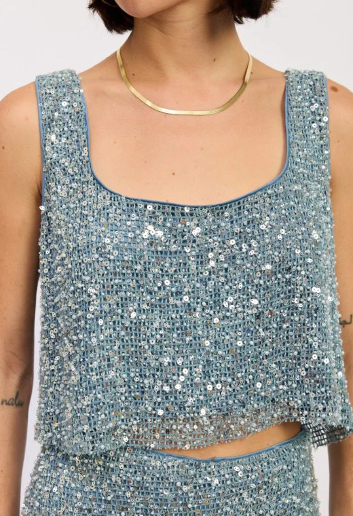 KK Bloom Golden Hour Tank Top-Blue