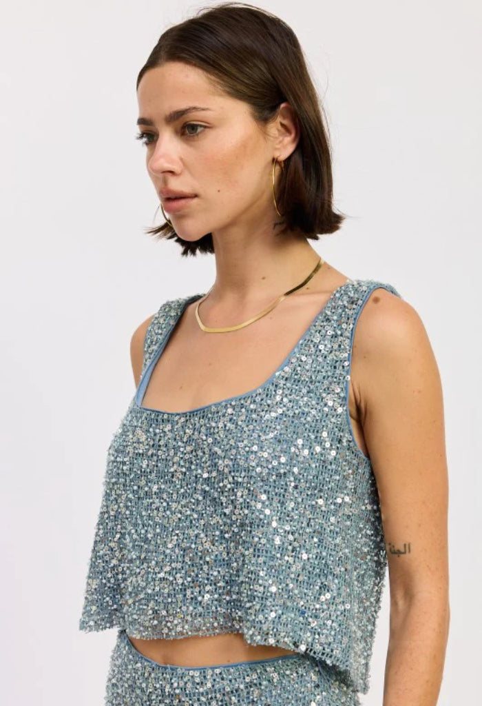 KK Bloom Golden Hour Tank Top-Blue