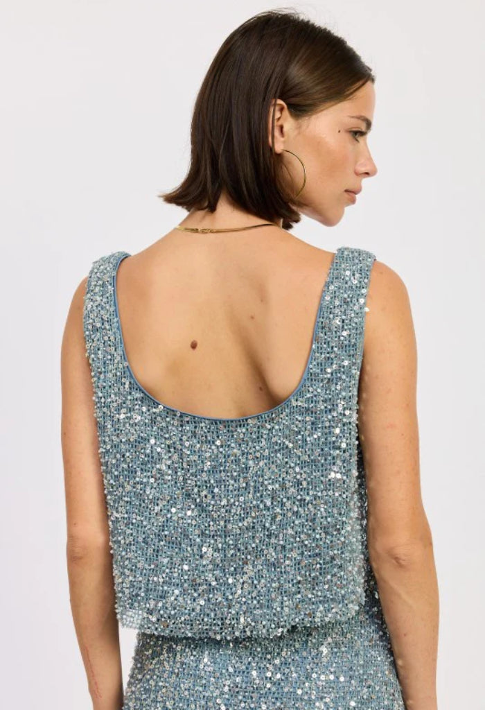 KK Bloom Golden Hour Tank Top-Blue