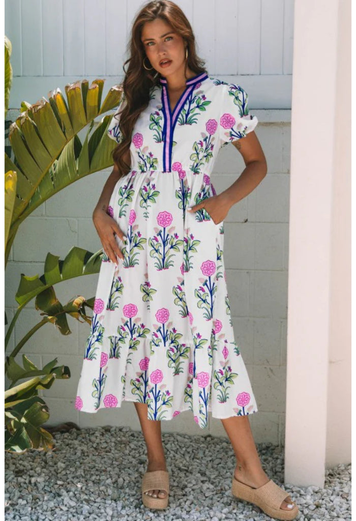 KK Bloom Brunch Baby Maxi Dress-White