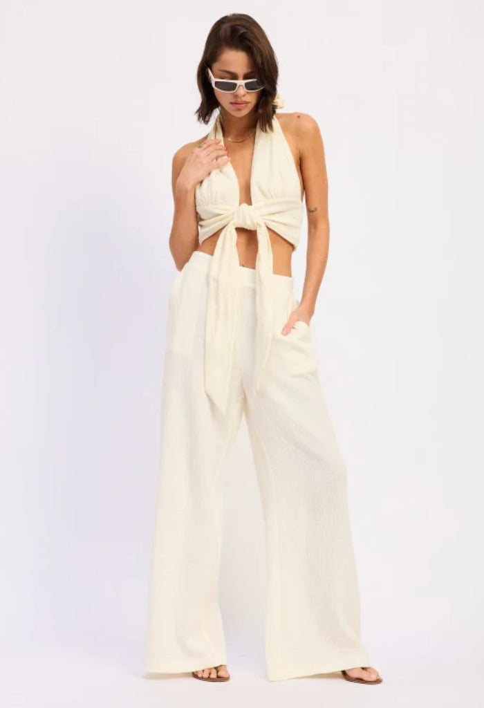 KK Bloom Mediterranean Pants-Off White