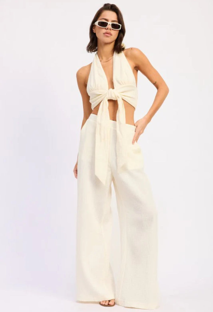 KK Bloom Mediterranean Pants-Off White