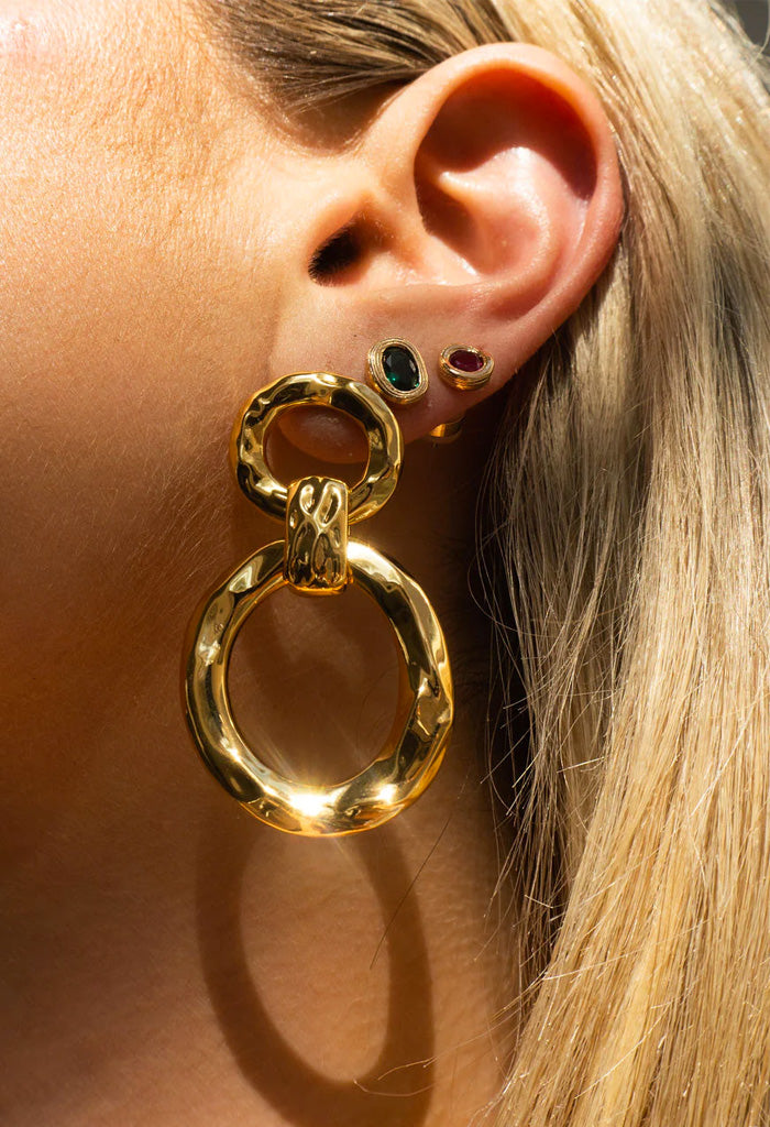 Luv AJ Hammered Loop Hoops