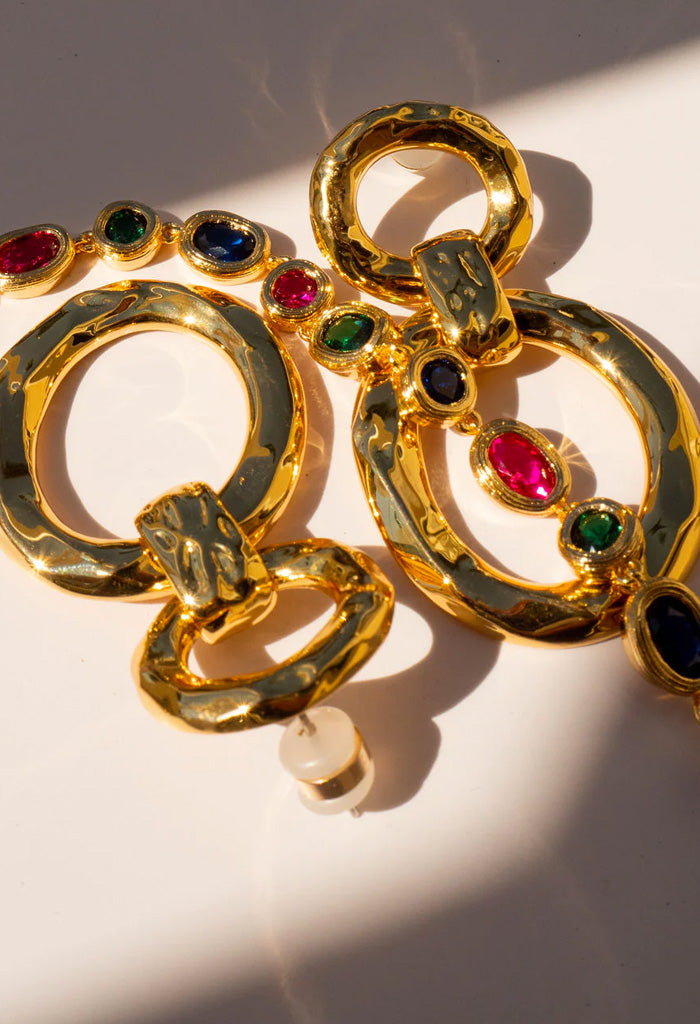 Luv AJ Hammered Loop Hoops