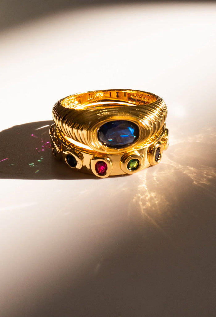 Luv AJ Royale Stone Signet Ring