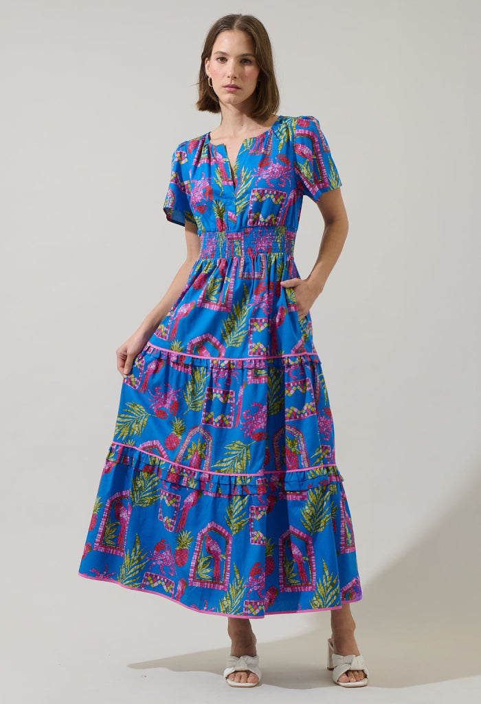 KK Bloom Bally Tropical Maxi Dress