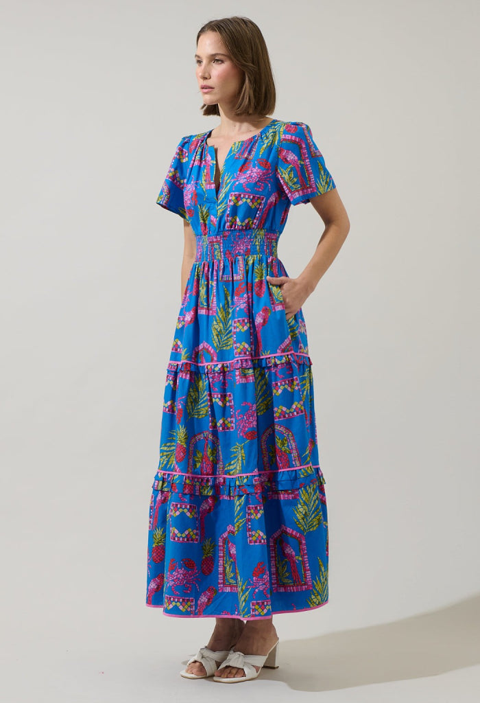 KK Bloom Bally Tropical Maxi Dress