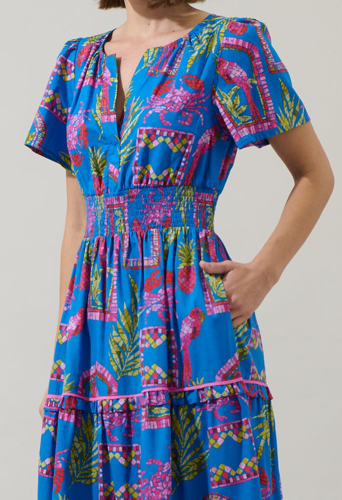 KK Bloom Bally Tropical Maxi Dress