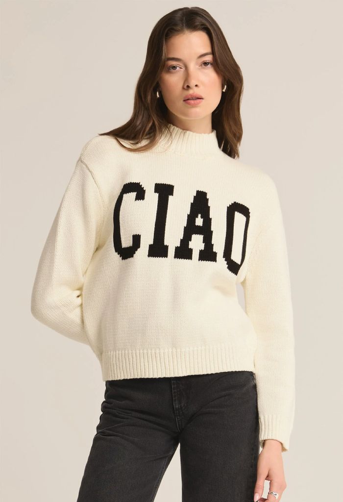 Z Supply Ciao Intarsia Sweater