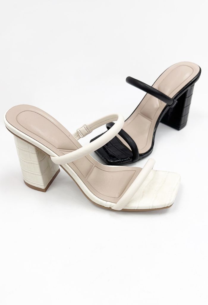KK Bloom Kelly Strappy Heel-Beige Croc