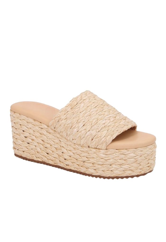 KK Bloom Amber Straw Wedges