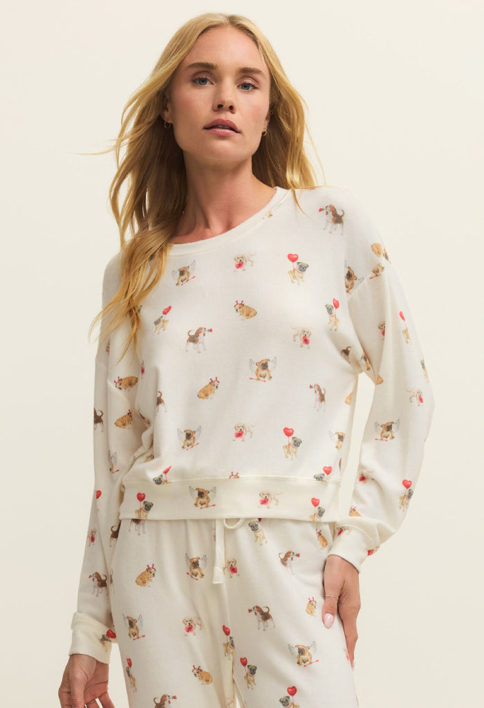 Z Supply Bisous Love Pup Top