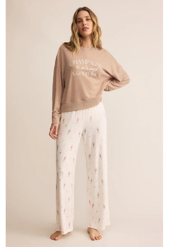 Z Supply Champagne LS Top