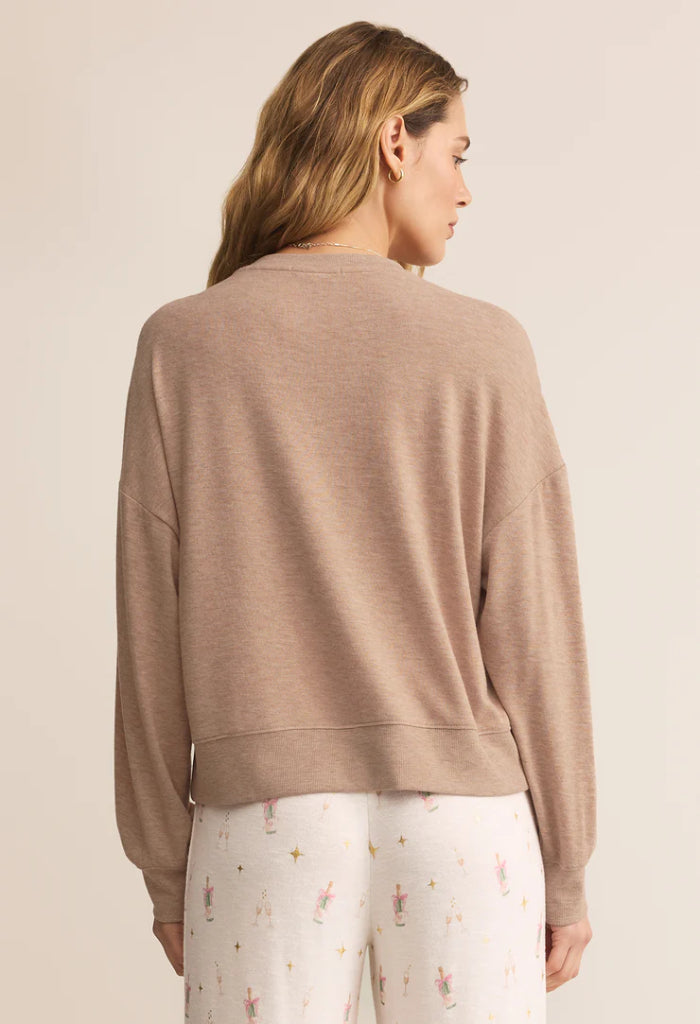 Z Supply Champagne LS Top