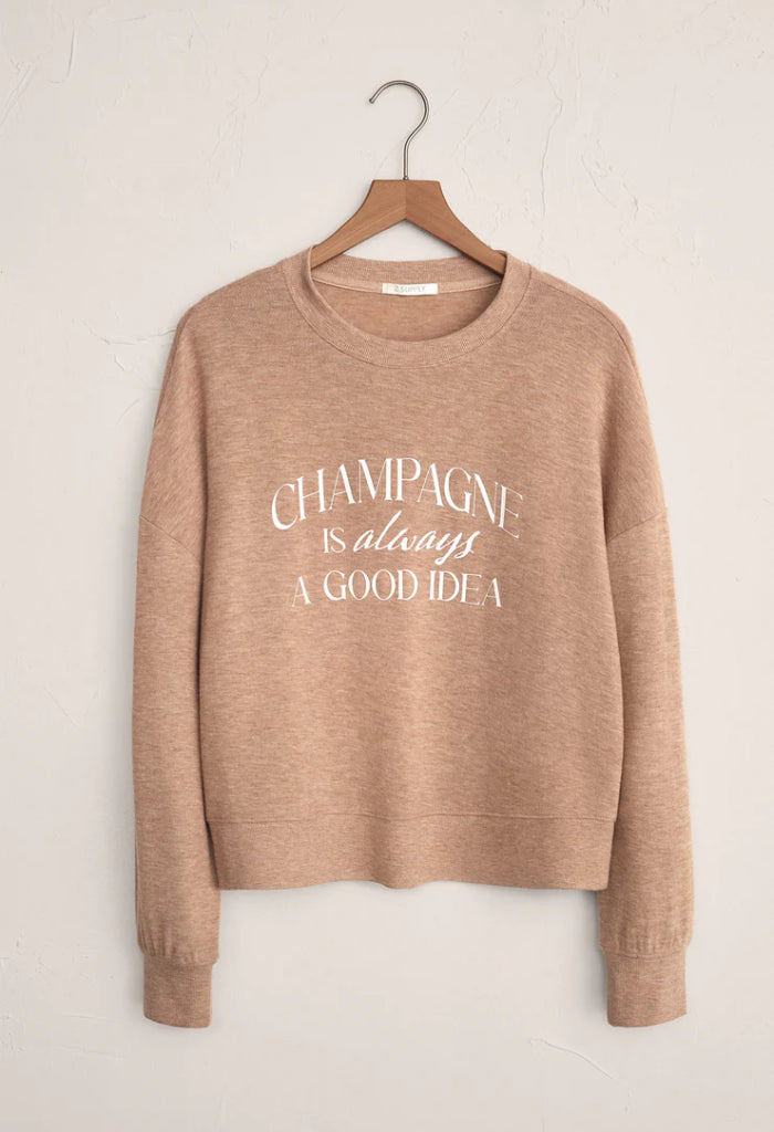 Z Supply Champagne LS Top