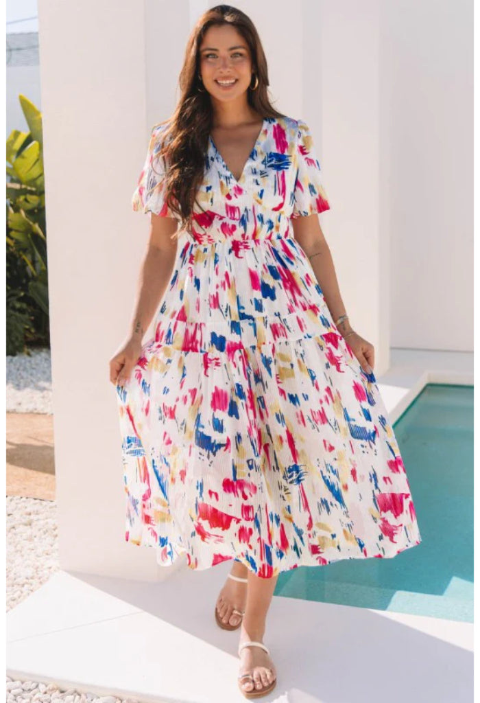 KK Bloom Island Maxi Dress-Rose