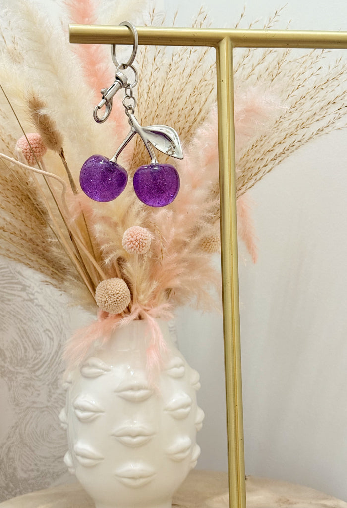 KK Bloom Fruity Keychain 24-Purple Silver