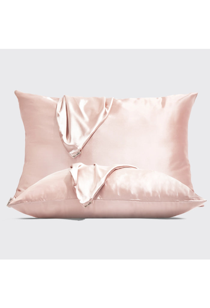 Kitsch Standard Satin Pillowcase Set-Blush