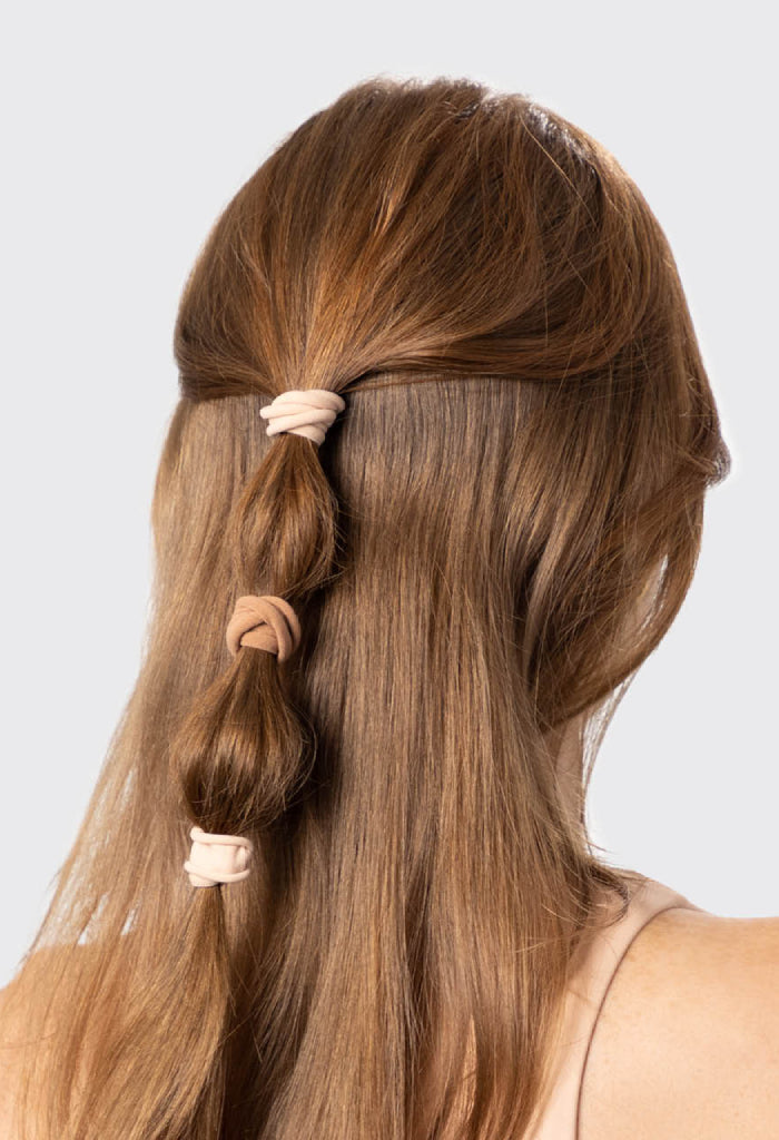 Kitsch Nylon Elastic Hair Ties 20pc-Blush