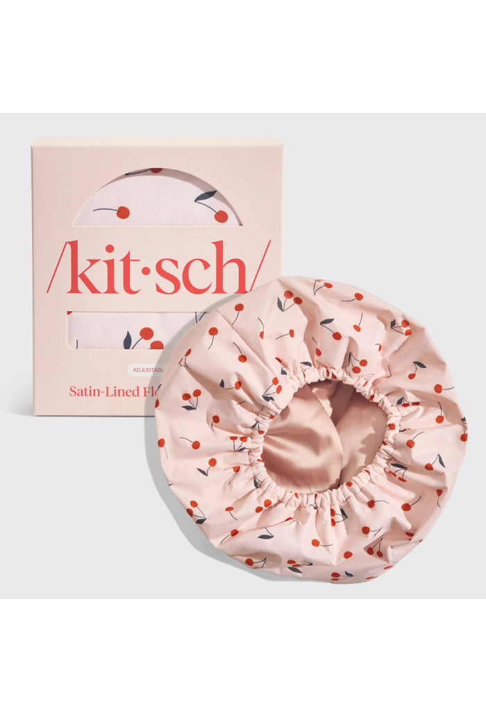 Kitsch Cherry Print Shower Cap