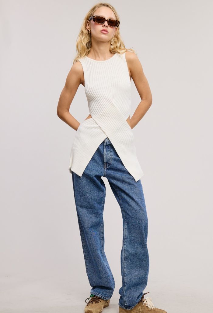 KK Bloom Loren Tank-Ivory