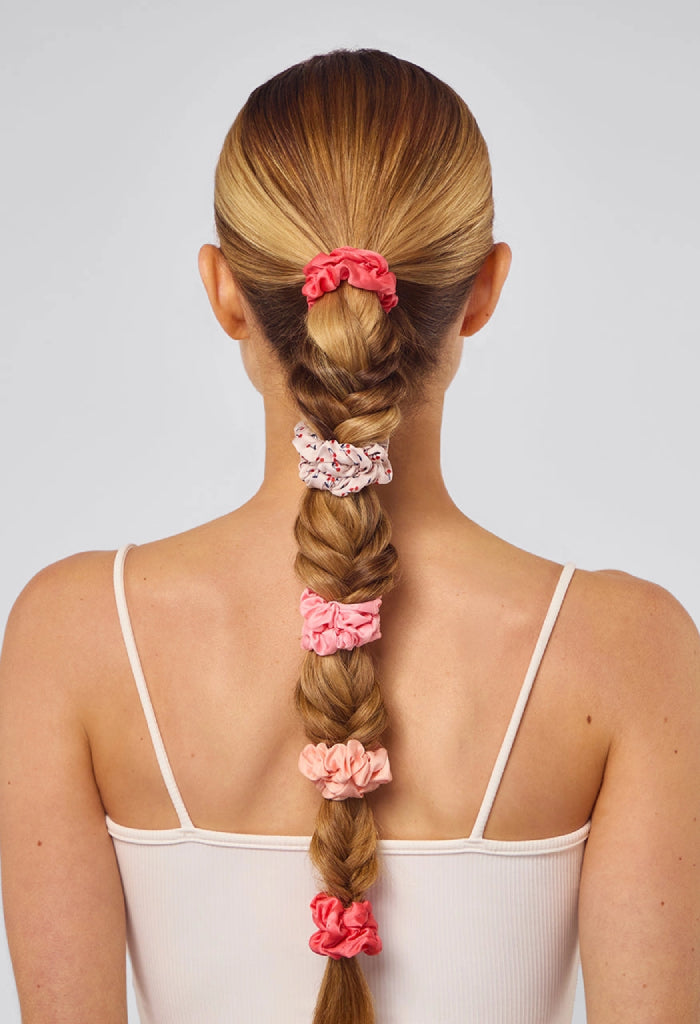 Kitsch Cherry Blossom Satin Scrunches