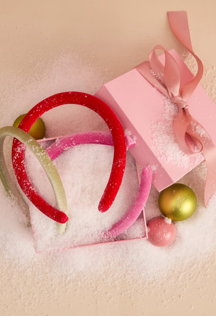Kitsch Holiday Velvet Headband Set