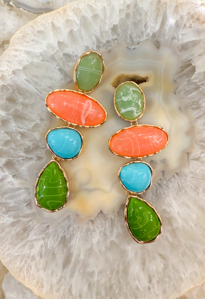 KK Bloom Izzy Earrings-Palm Beach