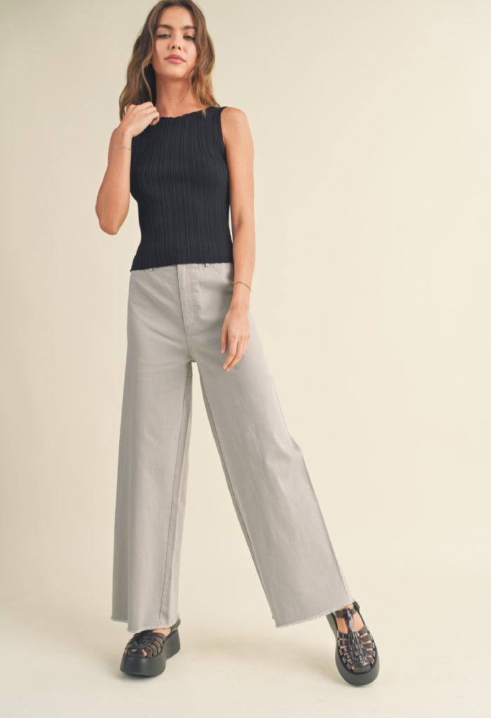 KK Bloom Dawn Sleeveless Blouse-Black