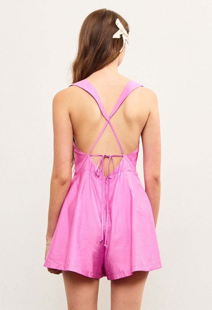 KK Bloom Lover Romper-Pink Rose