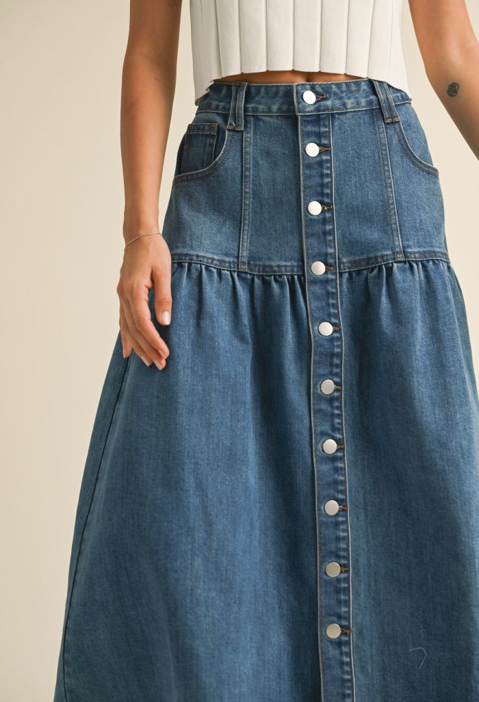 KK Bloom Demi Denim Skirt