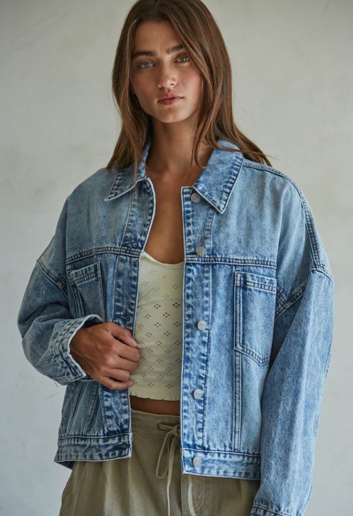 KK Bloom Fast Car Jean Jacket