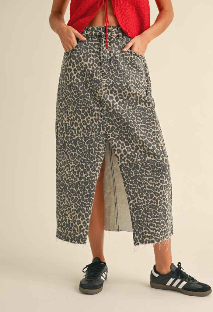 KK Bloom Griffin Leopard Skirt