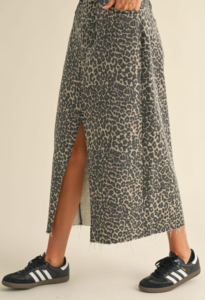 KK Bloom Griffin Leopard Skirt