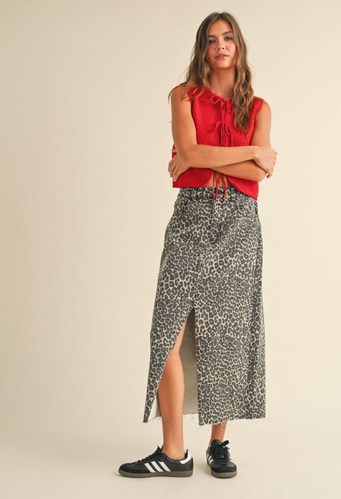 KK Bloom Griffin Leopard Skirt